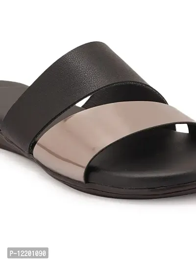 STYLE SHOES Women's Black Stylish & Comfortable Flatl Sandals-thumb2