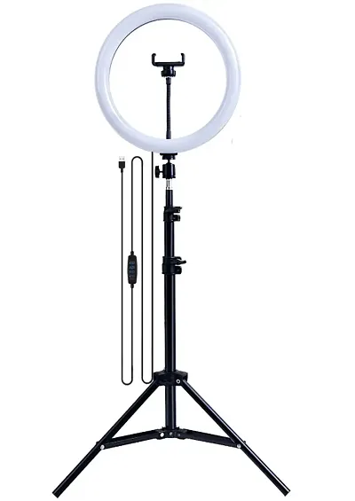 Ring Light with 7 feet Tripod Stand with Mobile Phone Clip, 10 inch Dimmable LED Ring Light with Remote Control For YouTube | Photo-shoot | Video shoot | Live Stream | Makeup  Vlogging | Compatible w-thumb0
