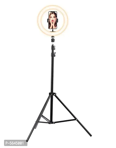 26 10inch Led Selfie Ring Light with Stand, Big Led Camera Light with Cool Warm Mix Light, Led Circle Light for YouTube Video Live Stream Makeup&nbsp;