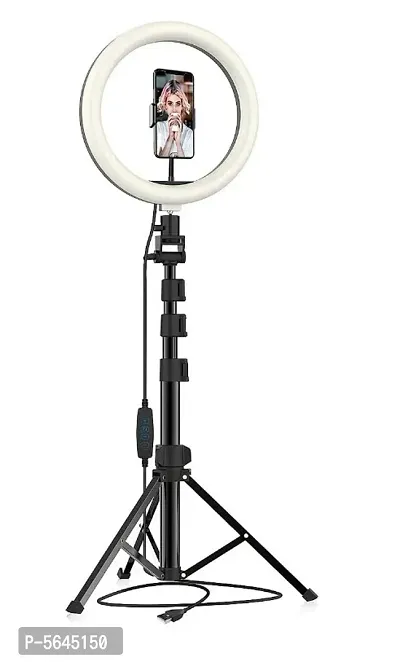 Webilla 10 inch Selfie Ring Light with Adjustable Tripod Stand for YouTube Video Shoot/Makeup Shoot/Studio Shoots/Instagram Video Shoot. Many Morenbsp;-thumb0