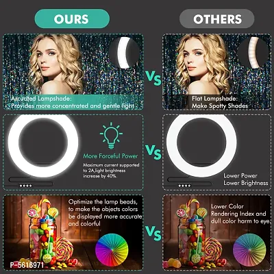 10 inch Dimmable led selfie ring light with tripod stand makeup video live photo ring light-thumb4
