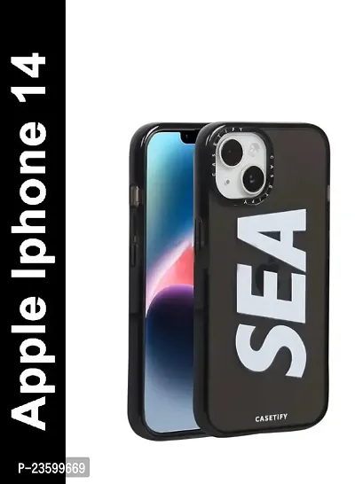 Back Cover for Apple iPhone 14 SEA Case  (Black, Silicon, Pack of: 1)-thumb0