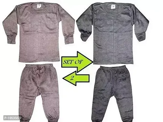 Stylish Fancy Cotton Blend Thermal For Kids Pack Of 2-thumb0