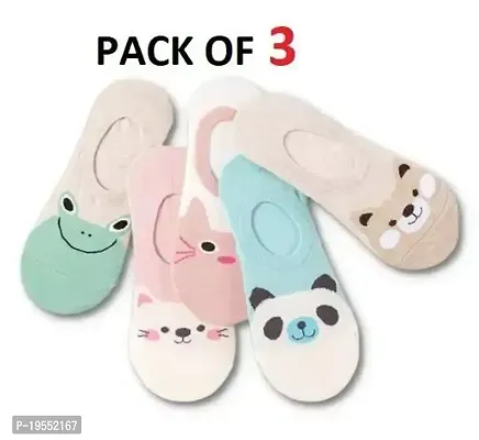 Stylish Multicoloured Cotton Blend  Socks For Kids PACK OF3-thumb0