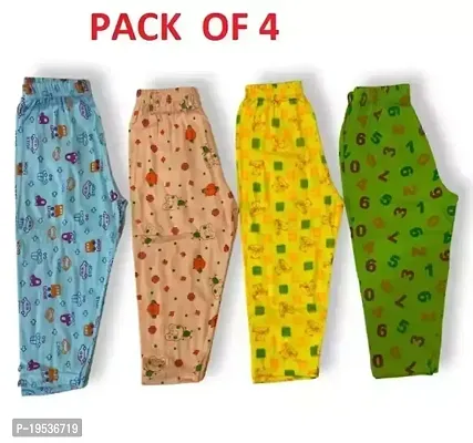 Comfortable Cotton Multicoloured Pyjamas For Women Pack Of 4-thumb0