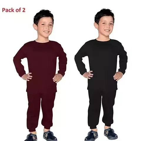 Thermal Wear Top Pajama Set for Boys Girls Kids Baby Pack of 2 Set