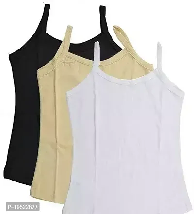Stylish Fancy Cotton Vest For Girls Pack Of 3-thumb0
