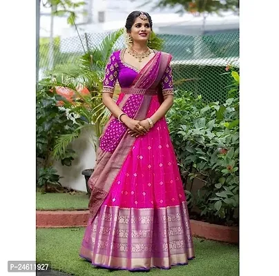 Stylish Multicoloured Silk Lehenga Choli Set For Women-thumb0