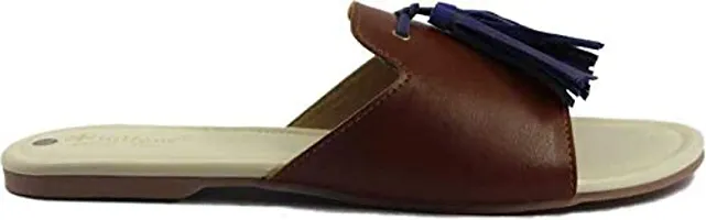 Flat Full Cover Tassel sandal-Women's-thumb1