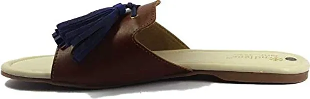 Flat Full Cover Tassel sandal-Women's-thumb3