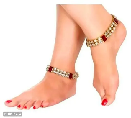 Stylish Fancy Alloy Gold Plated Anklet For Women