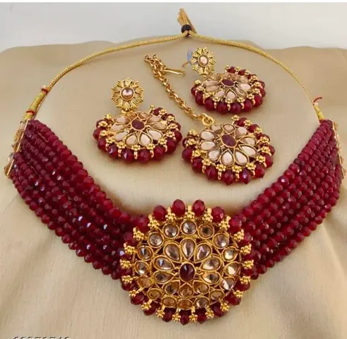 Crystal party wear jewellery set for women girls