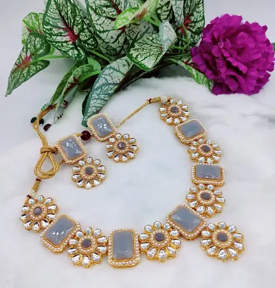 Trendy Alloy Kundan Necklace Sets