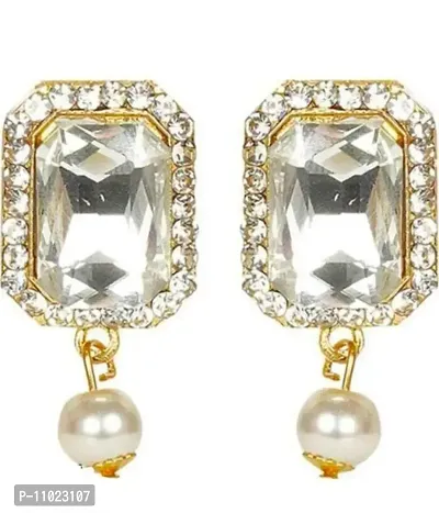 Stylish Fancy Gold Plated Alloy Crystal Earrings For Women