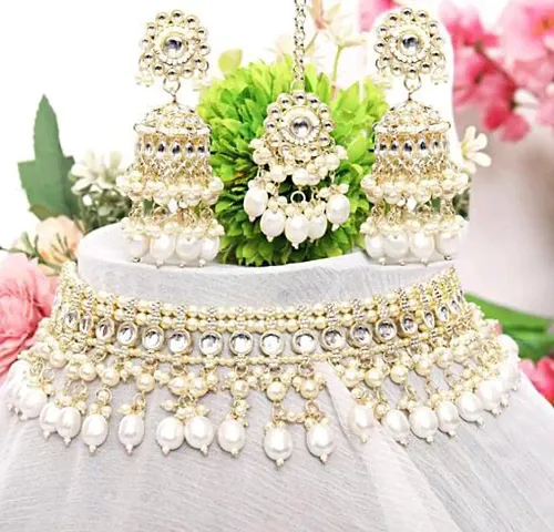 Alloy Kundan Pearl Bridal Sets