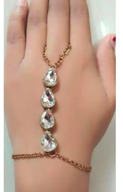 Stylish Fancy Alloy Plated Crystal Bracelets For Women