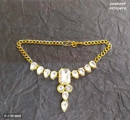 Stylish Fancy Alloy Gold Plated Crystal Bracelets For Women