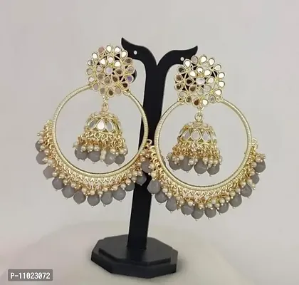 Stylish Fancy Gold Plated Alloy Crystal Earrings For Women-thumb0