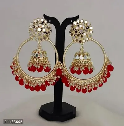 Stylish Fancy Gold Plated Alloy Crystal Earrings For Women-thumb0