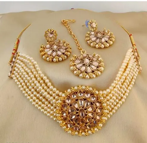 Fancy Beautiful Alloy Choker Jewellery Set for Women