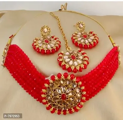 Red Alloy Jewellery Sets For Women-thumb0