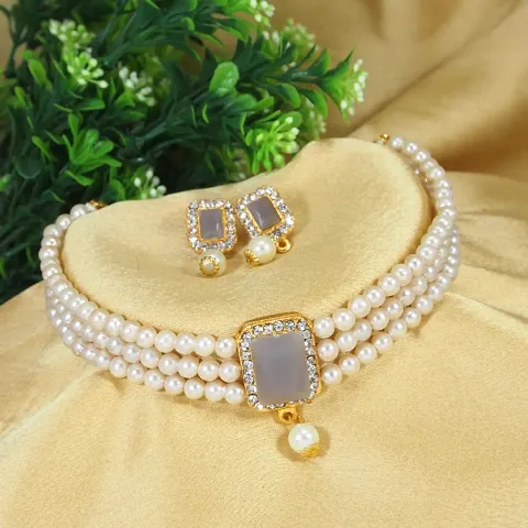 Layered Kundan Pearl Choker Sets