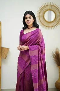 Stylish Art Silk Pink Woven Design Saree With Blouse Piece For Women-thumb3