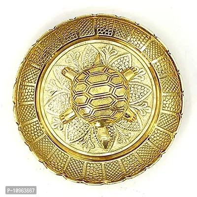 Trendy Brass Tortoise Turtle Kachua Metal Plate Handicraft Decor Gift Items For Home And Office Colour-thumb0