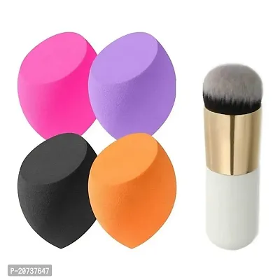 AT 80 4 Makeup Sponge Blender Round Foundation Brush Pack of 5