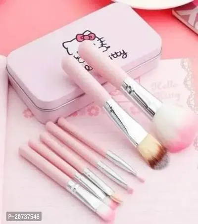 AT 80 Make Up Brush Set Synthetic Makeup Brush Set Brush Set Pink 7 Piecesb Random Color