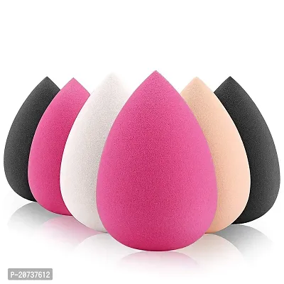 AT 80 Makeup Sponge Blender Flawless Smooth Shaped Water Droplets Puff (Random Color) pack of 6