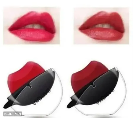 AT 80 Lip Shape Waterproof Lazy Lipstick Matte Makeup Long Lasting Moisturizing Matte Finish Lip-Shaped Lipstick Red Maroon-thumb0