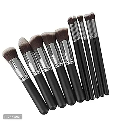 AT 80 Foundation Blending Blush Eyeliner Face Powder Brush Kit Set Pack of 10-thumb2