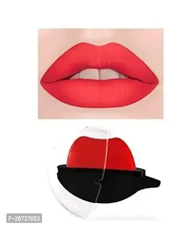 AT 80 Lip Shape Waterproof Lazy Lipstick Matte Makeup Long Lasting Moisturizing Matte Finish Lip-Shaped Lipstick Red Maroon-thumb2