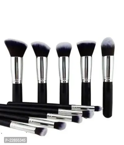 10 PC MAKEUP BRUSH SET ( MULTICOLOUR )-thumb0