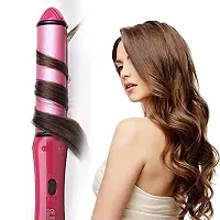 Combo Set of 2-in-1 Ceramic Plate Hair Straightener and Curler,-thumb1