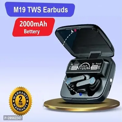 M19 Wireless Earbuds Headset Earbuds TWS Earphone Touch Control Mirror Digital Display Wireless Bluetooth 5.1 Headphones with Microphone.-thumb0