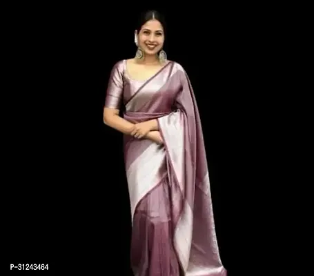 Stylish Art Silk Magenta Zari Saree with Blouse piece