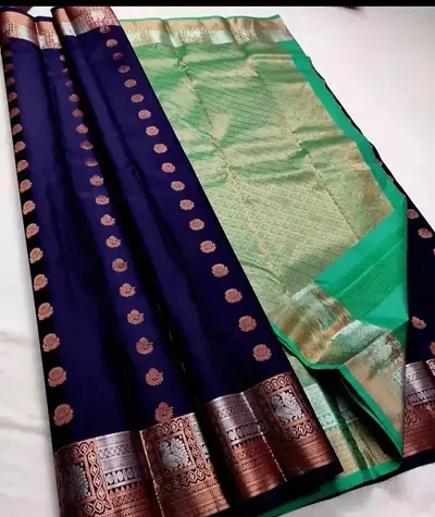 Trending Art Silk Saree with Blouse piece 