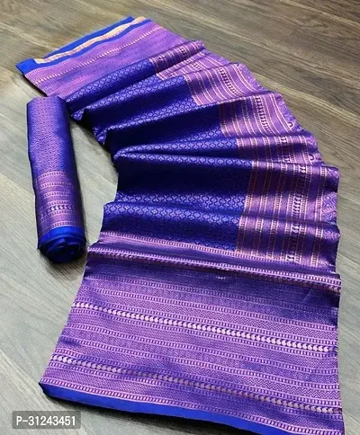 Stylish Art Silk Saree with Blouse Piece-thumb0