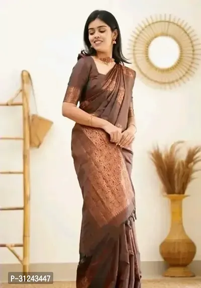 Stylish Art Silk Saree with Blouse Piece-thumb0