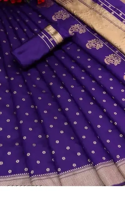 Stylish Art Silk Embossed Saree with Blouse piece