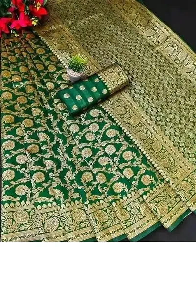 Stylish Art Silk Embossed Saree with Blouse piece