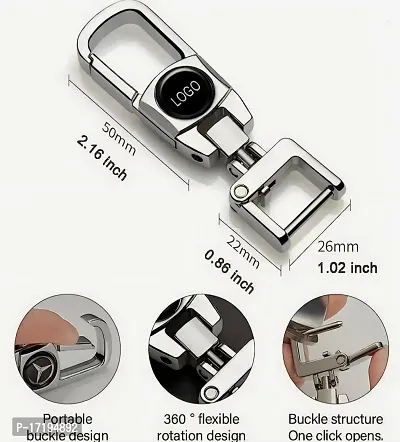 GREENWORLD Silver Colour Car Key Fob Key Chain Heavy Duty Keychain for Suzuki/Dzire/Swift/Breeza/Scross/Baleno/Alto/Wagonr/Xpresso/Ciaz/Ignisar (Only Keychain)-thumb3