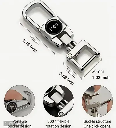 GREENWORLD Silver Color Car Key Fob Key Chain Heavy Duty Keychain for Suzuki/Dzire/Swift/Breeza/Scross/Baleno/Alto/Wagonr/Xpresso/Ciaz/Ignisar (Only Keychain)-thumb3