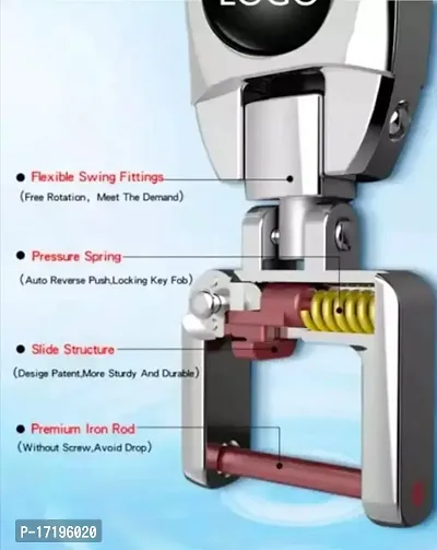 GREENWORLD Silver Color Fob Key Heavy Duty Keychain for Skoda Rapid/Fabia/Kushaq/Octavia And All Sloda Model (Silver)-thumb4