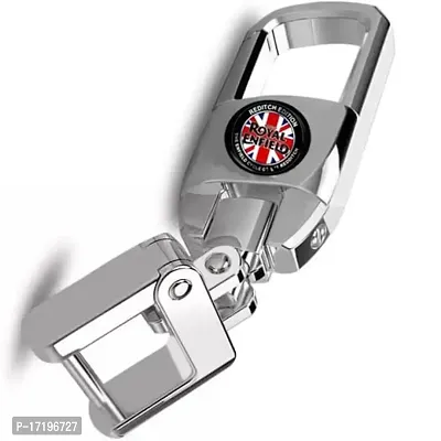 GREENWORLD Silver Colour Car Key Fob Key Chain Heavy Duty Keychain for Royal Enlfield Keychain (Reditch Edition logo)
