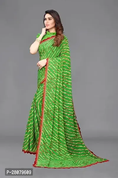 Georgette Printed Sarees With Blouse Piece