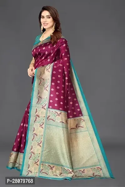 Elegant Art Silk Saree with Blouse piece 