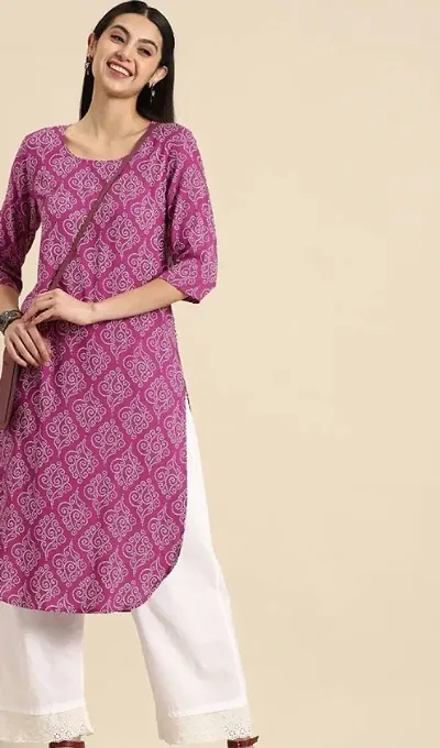 Women Rayon Bandhej Kurti